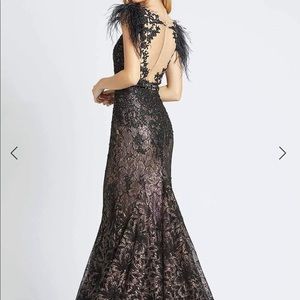 Mac Duggal Elegant wedding Mother of the Bride Dress Black with Purple